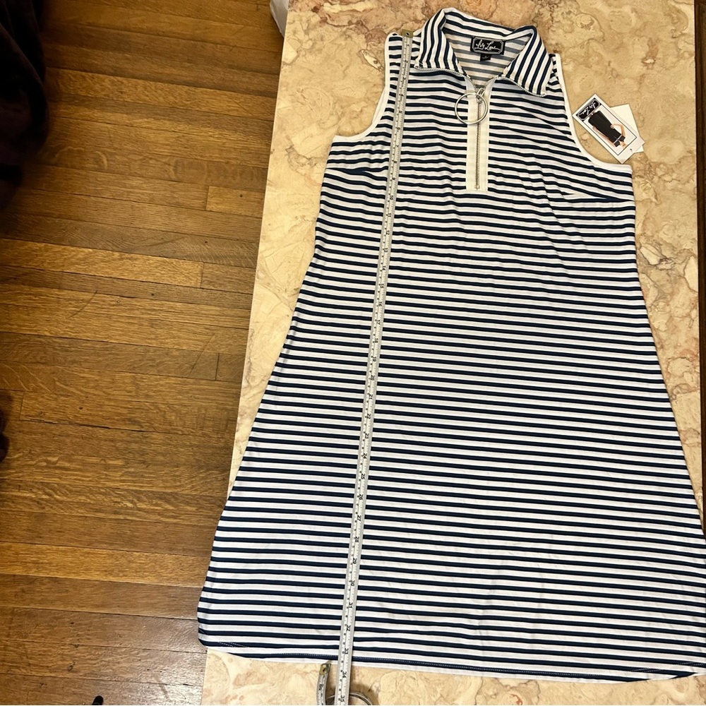 Ivy Lane Stripe Dress Navy White Mod Small - Picture 10 of 13
